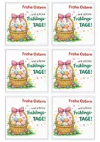 Vorschau - Mal- und Bastelvorlagen - Grußkarten Ostern / Ferien - Seite 1