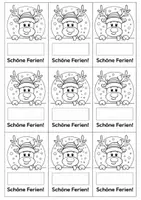 Vorschau - Mal- und Bastelvorlagen - Winterferien Grußkarten für kleine Geschenke (Wintergruß / Feriengruß) - Seite 2