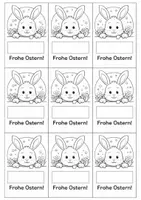 Vorschau - Mal- und Bastelvorlagen - Osterferien Grußkarten für kleine Geschenke (Ostergruß / Feriengruß) - Seite 2
