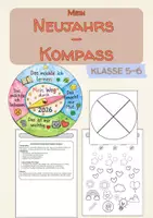 Vorschau - Arbeitsblätter - Start ins neue Jahr – Neujahrs-Kompass für Schüler | Klasse 5–6 - Deckblatt