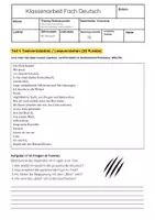 Vorschau - Arbeitsblätter - Deutsch Klassenarbeit Gruselgeschichten Klasse 6 Gymnasium - Seite 1