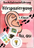 Vorschau - Spiele - Buchstabeneinführung Au - Laut Au - Hörspaziergang Au mit Differenzierung - Deckblatt