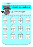 Vorschau - Arbeitsblätter - 10 Minuten rechnen MalPlusHäuser ZR100 - Seite 2