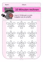 Vorschau - Arbeitsblätter - 10 Minuten rechnen Rechendreiecke ZR100 - Seite 1