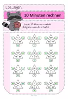 Vorschau - Arbeitsblätter - 10 Minuten rechnen Rechendreiecke ZR100 - Seite 2