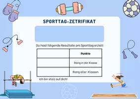 Vorschau - Poster - Sporttag Zertifikat - Deckblatt