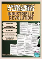 Vorschau - Klassenarbeiten - Industrialisierung/Industrielle Revolution - Lernnachweis - Klassenarbeit - Deckblatt