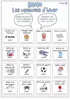 Vorschau - Arbeitsblätter - spielerischer Einstieg mit Bingo - les vacances de Noël - Deckblatt