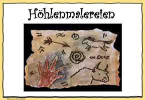 Vorschau - Mal- und Bastelvorlagen - Steinzeit Kunst & Höhlenmalerei: Anleitung & Präsentation - Seite 1