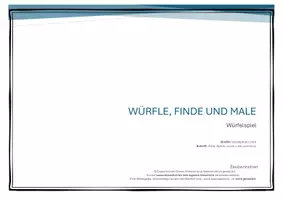 Vorschau - Arbeitsblätter - Würfelspiel - Würfle, suche und male - Seite 1