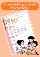 Vorschau - Arbeitsblätter - Lernentwicklungsgespräch Reflexionsbogen - Deckblatt
