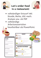 Vorschau - Stundenentwürfe - Ordering food at a restaurant - Unterrichtsentwurf (UPP) - Deckblatt