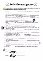 Vorschau - Arbeitsblätter - Vocabulary training (Unit 3) - Activities and games - Deckblatt