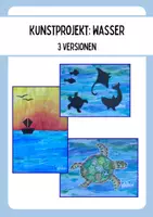 Vorschau - Mal- und Bastelvorlagen - Kunstprojekt: Wasser - 3 Versionen - Deckblatt