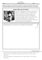 Vorschau - Arbeitsblätter - Discussion: Should teenagers under 16 be barred from using social media in Germany? - Seite 1