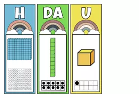 anteprima - Materiale di supporto/inclusione - Tessere unità, decine e centinaia: materiale compensativo - Pagina 1