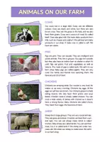 Vorschau - Arbeitsblätter - Animals on Our Farm: Reading (English) - Seite 1