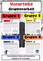 Vorschau - Arbeitsblätter - Vorurteile Gruppenarbeit: Bias Privilegien Diskriminierung Gruppenarbeit - Deckblatt