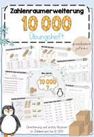 Vorschau - Unterrichtsreihen - Übungsheft Zahlenraum 10.000 (Wie viel ist eine Million?) - Deckblatt