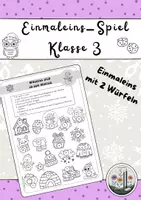 Vorschau - Spiele - Rechenspiel: Einmaleins für Klasse 3 und Klasse 4. Mathe- Spiel. - Deckblatt