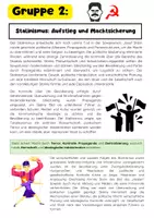 Vorschau - Arbeitsblätter - Diktaturen 20. Jh Gruppenarbeit: Nationalsozialismus, Stalinismus, Maoismus, Faschismus Italien - Seite 3