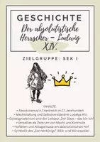 Vorschau - Arbeitsblätter - Der absolutistische Herrscher – Ludwig XIV - Deckblatt