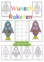 Vorschau - Arbeitsblätter - Meine Wunschrakete
Was ich mir für das neue Jahr wünsche - Deckblatt