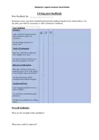 Vorschau - Arbeitsblätter - Peer Feedback zu Mediation: Social Media - Deckblatt