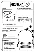 Vorschau - Arbeitsblätter - Neujahr- Ein neues Jahr beginnt - Seite 1