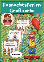 Vorschau - Anderer Materialtyp - Grußkarte: Kunterbunte Fasnachtsferien - Deckblatt