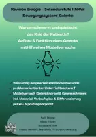 Vorschau - Unterrichtsreihen - Biologie Revisionsstunde - Aufbau von Gelenken 6. Klasse - Deckblatt