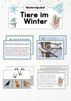 Vorschau - Arbeitsblätter - Materialpaket Tiere im Winter | Überwinterungsarten - Deckblatt