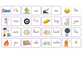 Aperçu - Apprentissages en autonomie - Lecture : Les dominos des mots - Page 1