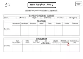 Aperçu - Feuilles d'exercices - Rituel Analyse de phrase (18 fiches) Harry Potter - Page 2