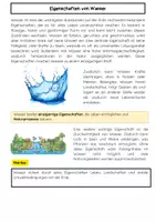 Vorschau - Arbeitsblätter - Eigenschaften von Wasser: Lebensgrundlage und Naturprozesse - Seite 1