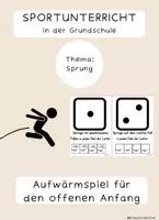 Vorschau - Spiele - Sportunterricht: Aufwärmspiel zum Thema Sprung - Deckblatt