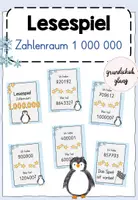 Vorschau - Unterrichtsreihen - Lesespiel Zahlenraum 1 Million / 1.000.000 (Wie viel ist eine Million?) - Deckblatt