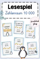 Vorschau - Unterrichtsreihen - Lesespiel Zahlenraum 10.000 (Wie viel ist eine Million?) - Deckblatt