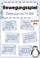 Vorschau - Unterrichtsreihen - Bewegungsspiel Zahlenraum 10.000 (Wie viel ist eine Million?) - Deckblatt