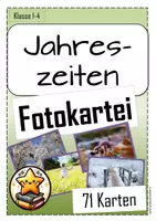 Vorschau - Bildkarten - Jahreszeiten Jahr Fotokartei Sachunterricht - Deckblatt