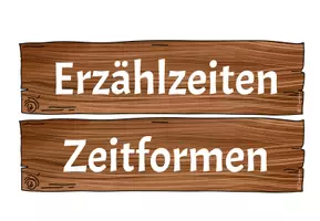 Vorschau - Mal- und Bastelvorlagen - Zeitformen / Erzählzeiten - Plakate (Präsens, Präteritum, Perfekt) - Seite 2