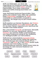 Vorschau - Arbeitsblätter - Stoffe | Lückentext | Chemie | Stoffeigenschaften | Grundlagen - Seite 2