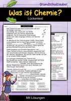 Vorschau - Arbeitsblätter - Was ist Chemie? | Lückentext | Chemie | Grundlagen | Einführung - Deckblatt