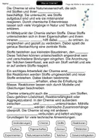 Vorschau - Arbeitsblätter - Was ist Chemie? | Lückentext | Chemie | Grundlagen | Einführung - Seite 1