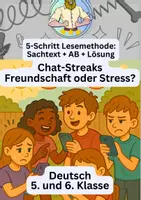 Vorschau - Arbeitsblätter - Snapchat Sachtext Klasse 5/6 - Deckblatt