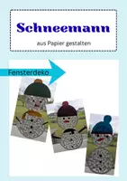 Vorschau - Mal- und Bastelvorlagen - Anleitung Schneemann Fenster - Deckblatt