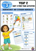 Vista previa - Unidades / Secuencias / Situaciones de Aprendizaje - Grammar 2 (Unit 4: Free time activities) - Portada