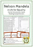 Vorschau - Arbeitsblätter - Nelson Mandela - A Life for Equality (conversation cards & reading comprehension) - Deckblatt