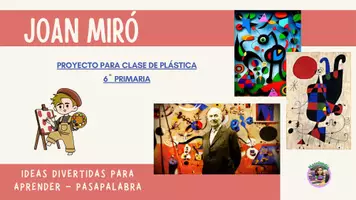 Vista previa - Hojas de trabajo - JOAN MIRÓ - ACTIVIDADES PARA EL AULA - Portada