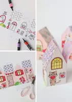 Vorschau - Mal- und Bastelvorlagen - Basteln valentinstag Haus in 3D - Seite 1